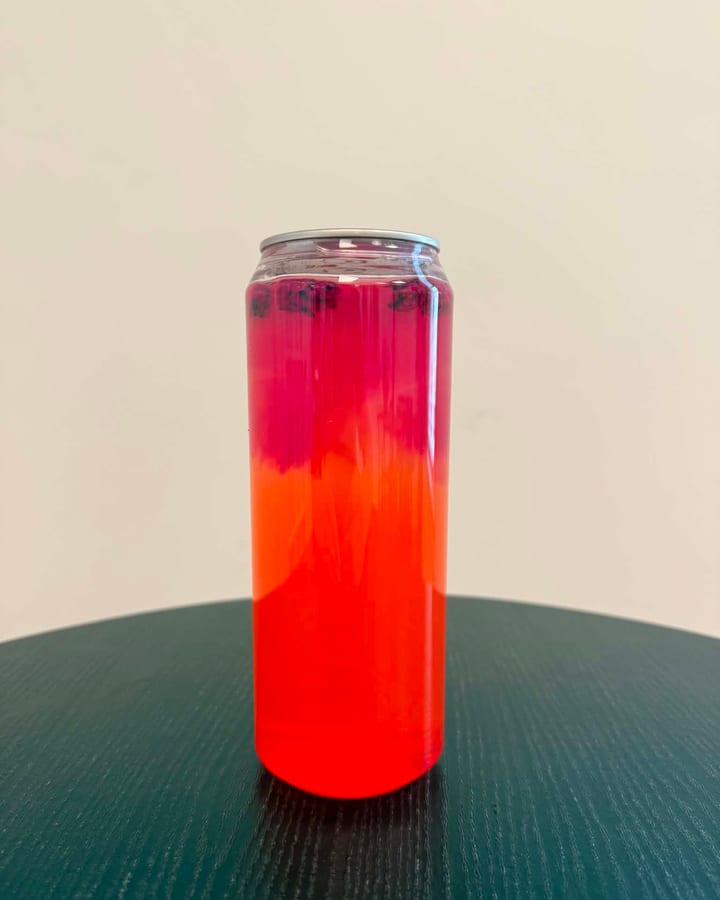 Tutti Fruitti refresher, a layered red iced drink